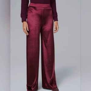 White House Black‎ Market wide leg velvet pants in Cabernet